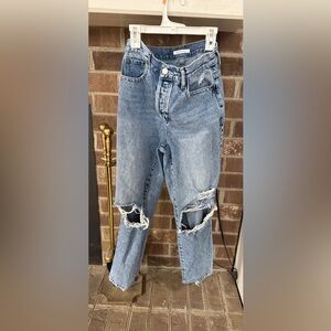 PacSun Women's Distressed Light Blue Jeans